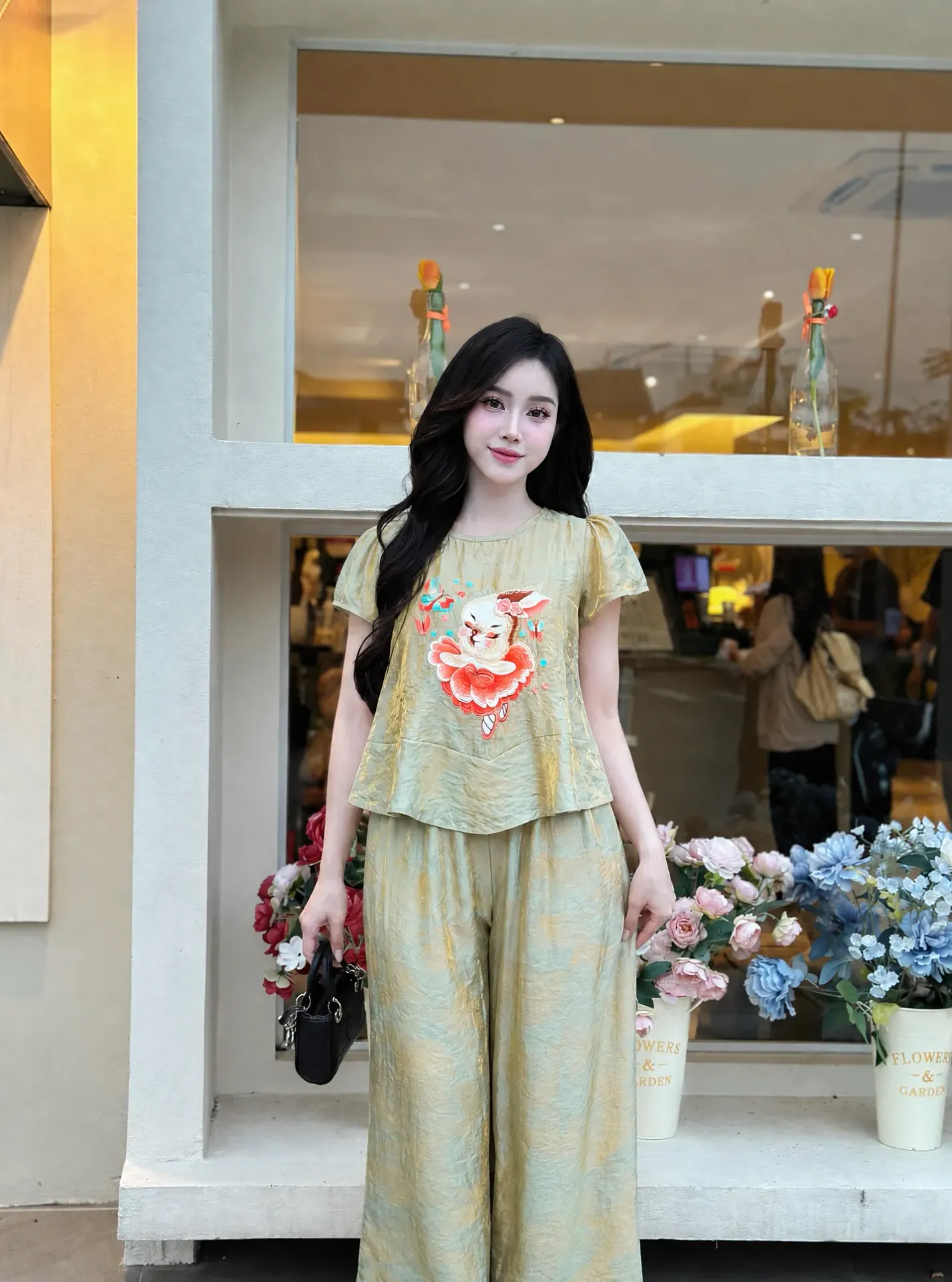 Set Áo + Quần Xanh rêu