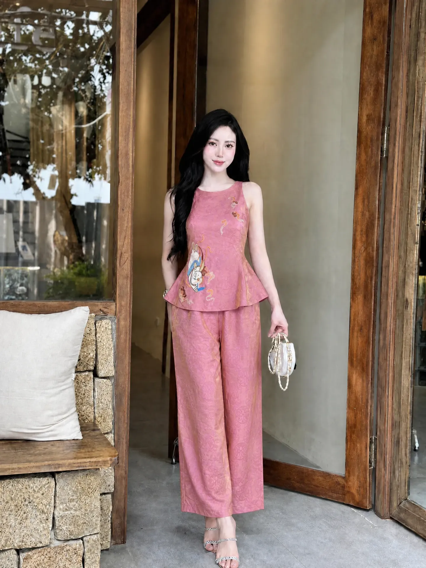 Set Áo + Quần Hồng
